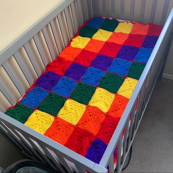 Made by Grandma - Hand Crocheted Baby Blanket - Picture 1 of 3